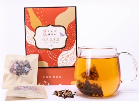 叹花：红豆薏米茶